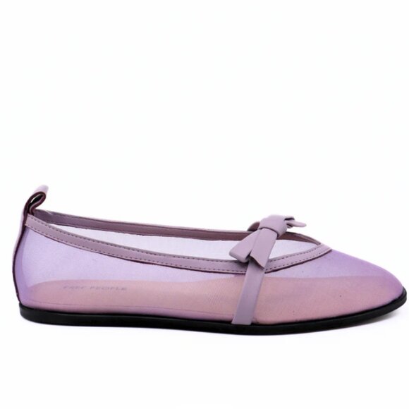 new Free People Mesh Mania Bow Flats 256 3T2 - Picture 5 of 9